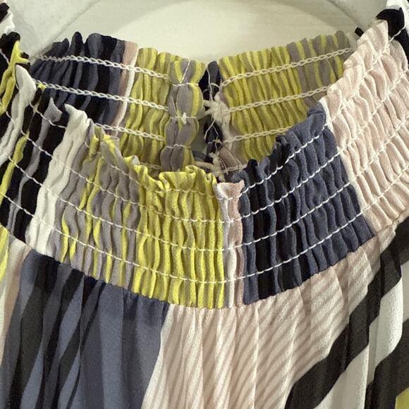 Womens Accordian Shell Lined Shift Dress Classic Medium Wedding Guest Party Chic - Picture 6 of 9